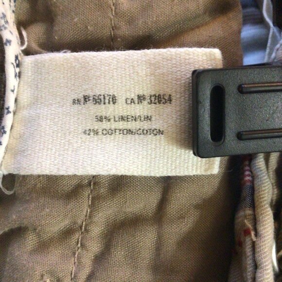 Daughters Of The Liberation Pants Women’s 00 Tan Khaki Linen Utility Wide Leg - Picture 9 of 10